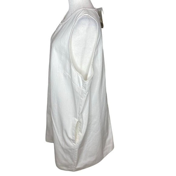 J. Crew Denim White Shift Dress Sleevless Basic summer pockets NWT size 22 - Picture 7 of 16